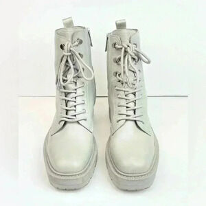 Sam Edelman Womens Lue Leather Lugged Sole Combat & Lace-up Boots US Sz 10 Eu 40